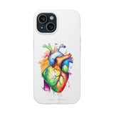 Rainbow heart - phone case