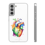 Rainbow heart - phone case