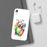 Rainbow heart - phone case