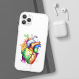 Rainbow heart - phone case