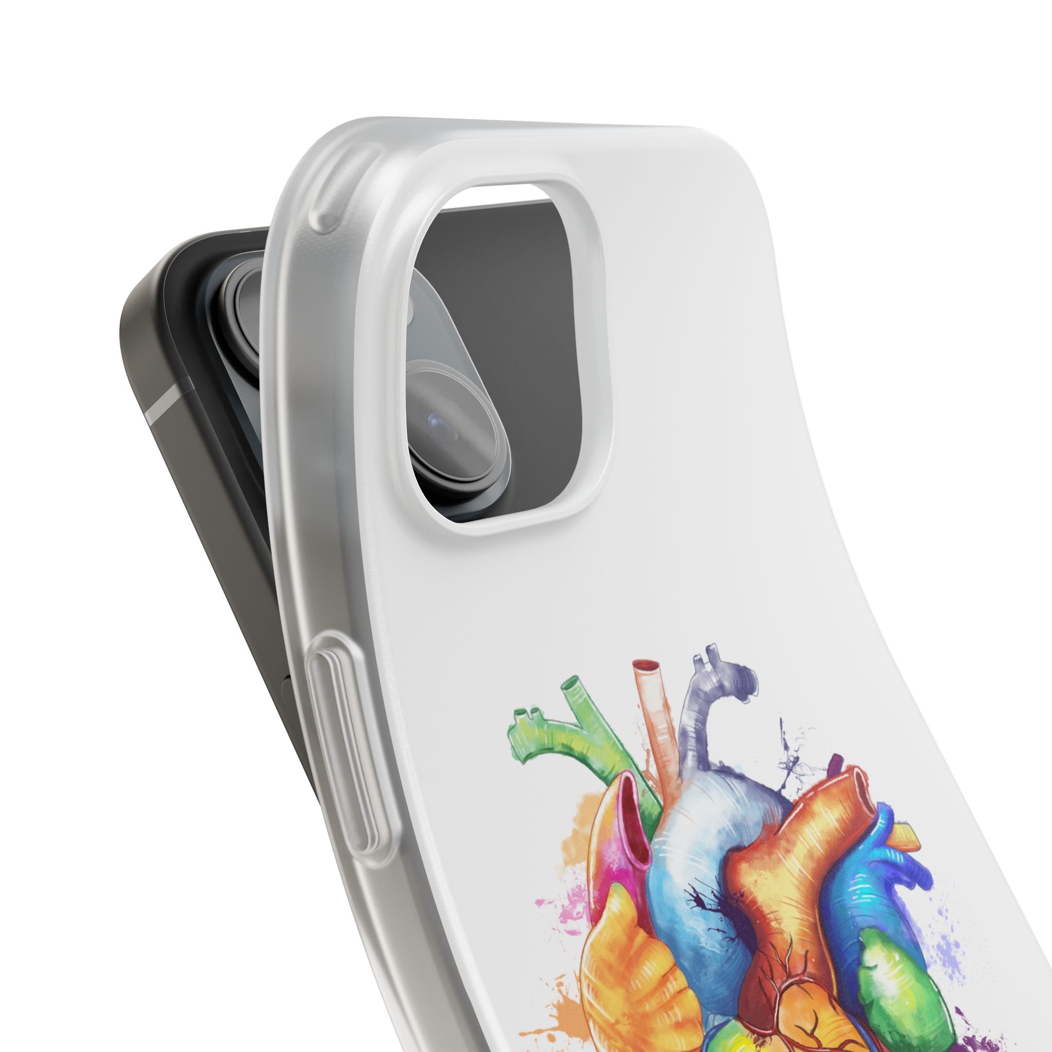 Rainbow heart - phone case