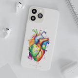 Rainbow heart - phone case