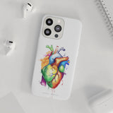 Rainbow heart - phone case