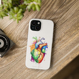 Rainbow heart - phone case