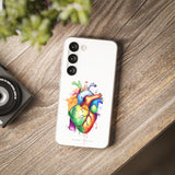 Rainbow heart - phone case