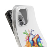 Rainbow heart - phone case