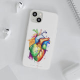 Rainbow heart - phone case