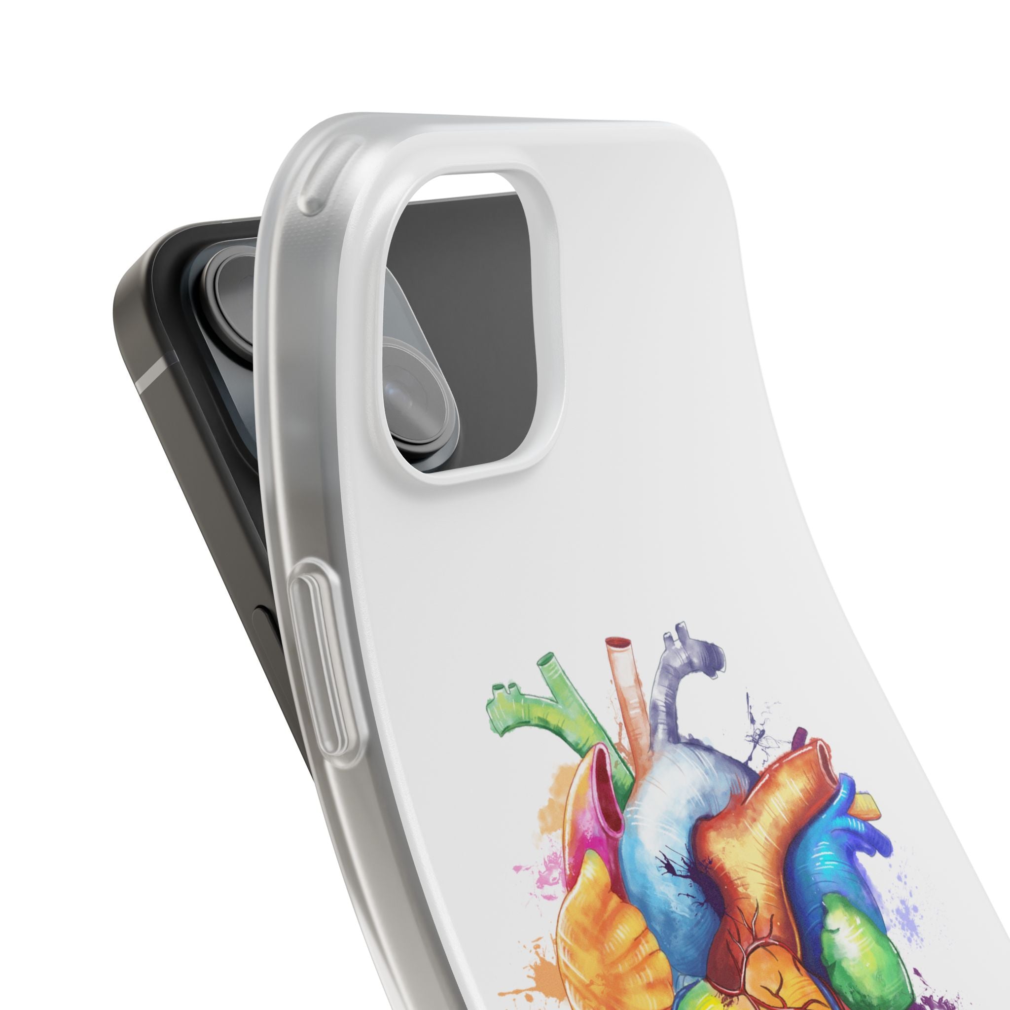 Rainbow heart - phone case