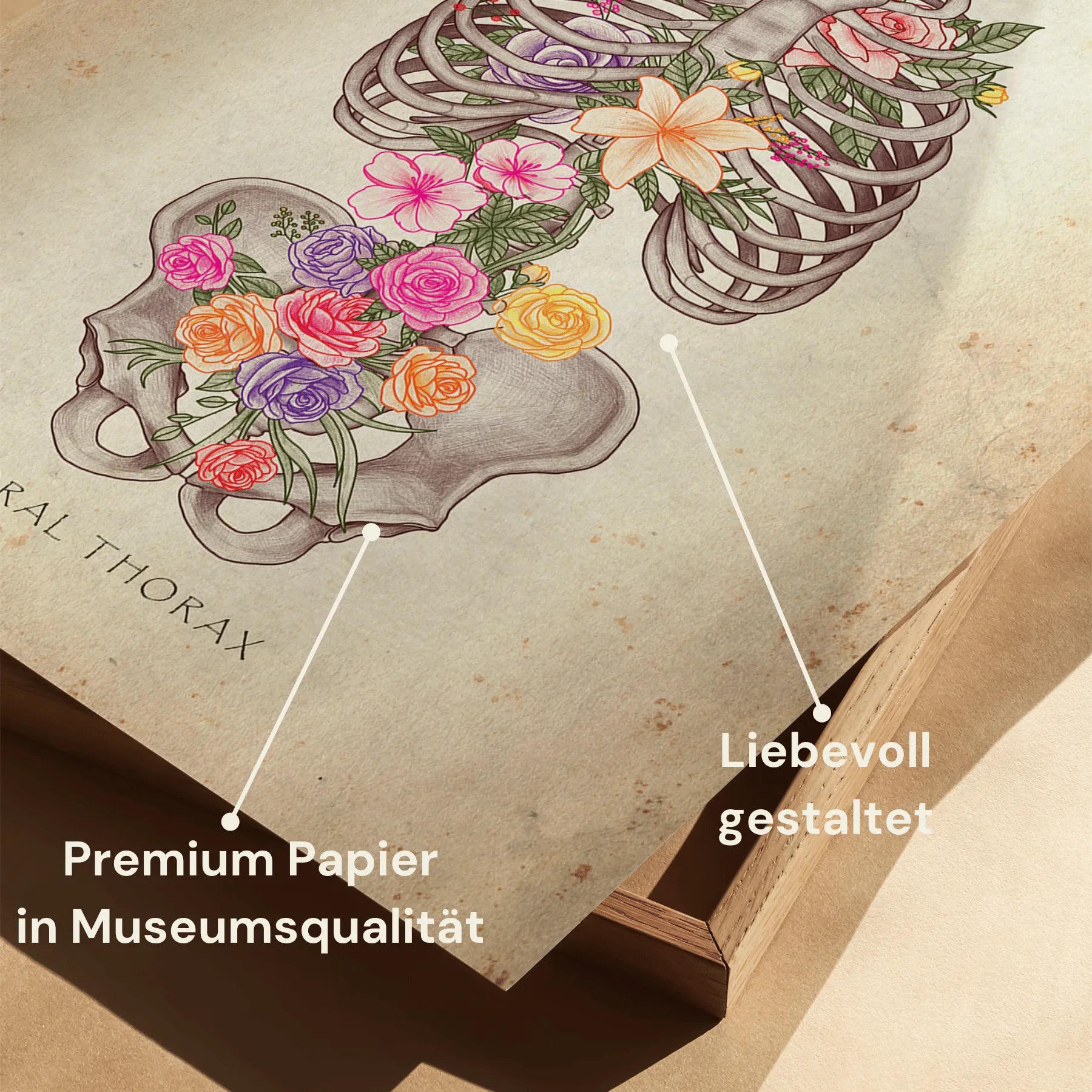 Thorax mit Blumen