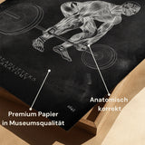 Kreuzheben Anatomie Poster - Chalkboard