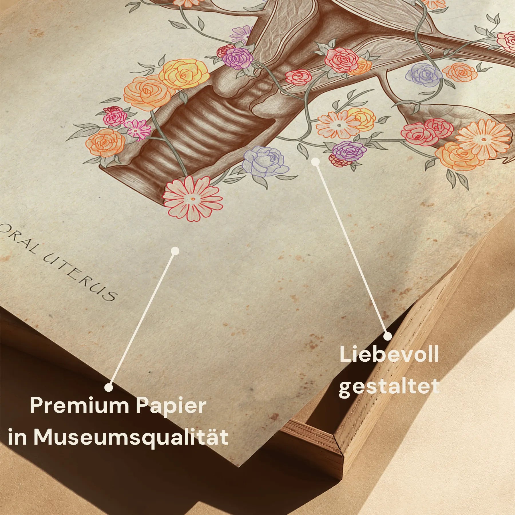Uterus mit Blumen
