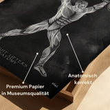 Gewichtheben Anatomie Poster - Chalkboard