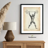 Gewichtheben Anatomie Poster