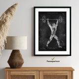 Weightlifting Anatomy Poster - Chalkboard