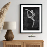 Gymnastics Anatomy Poster II - Chalkboard