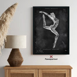 Gymnastics Anatomy Poster II - Chalkboard