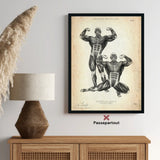 Bodybuilder anatomy poster