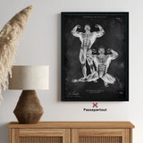 Bodybuilder Anatomy Poster - Chalkboard