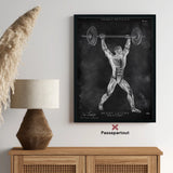 Weightlifting Anatomy Poster - Chalkboard