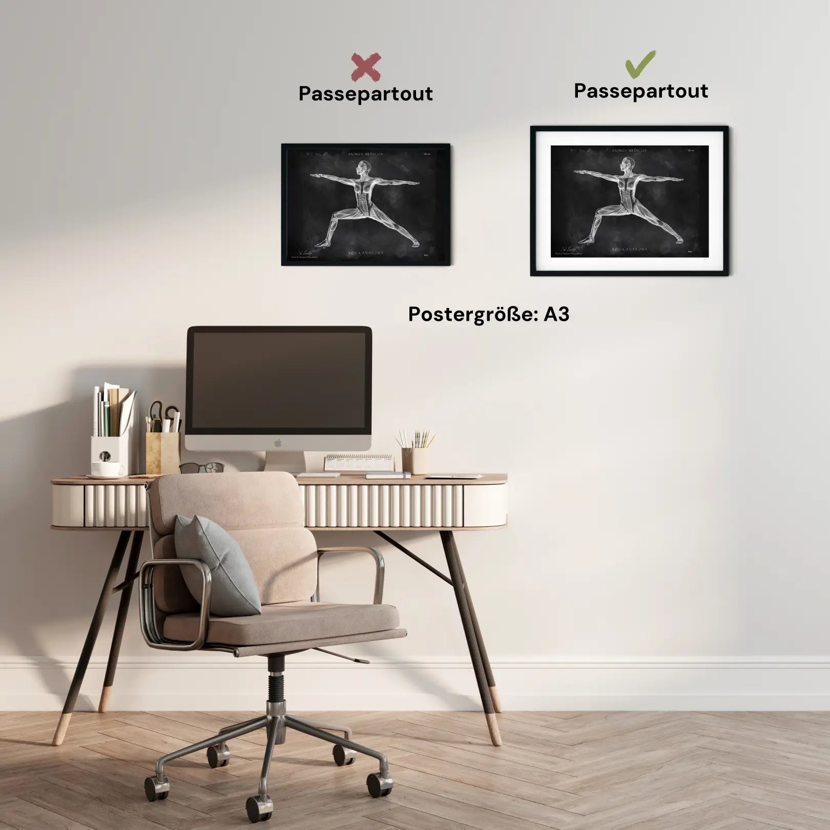 Yoga Anatomie Poster - Chalkboard