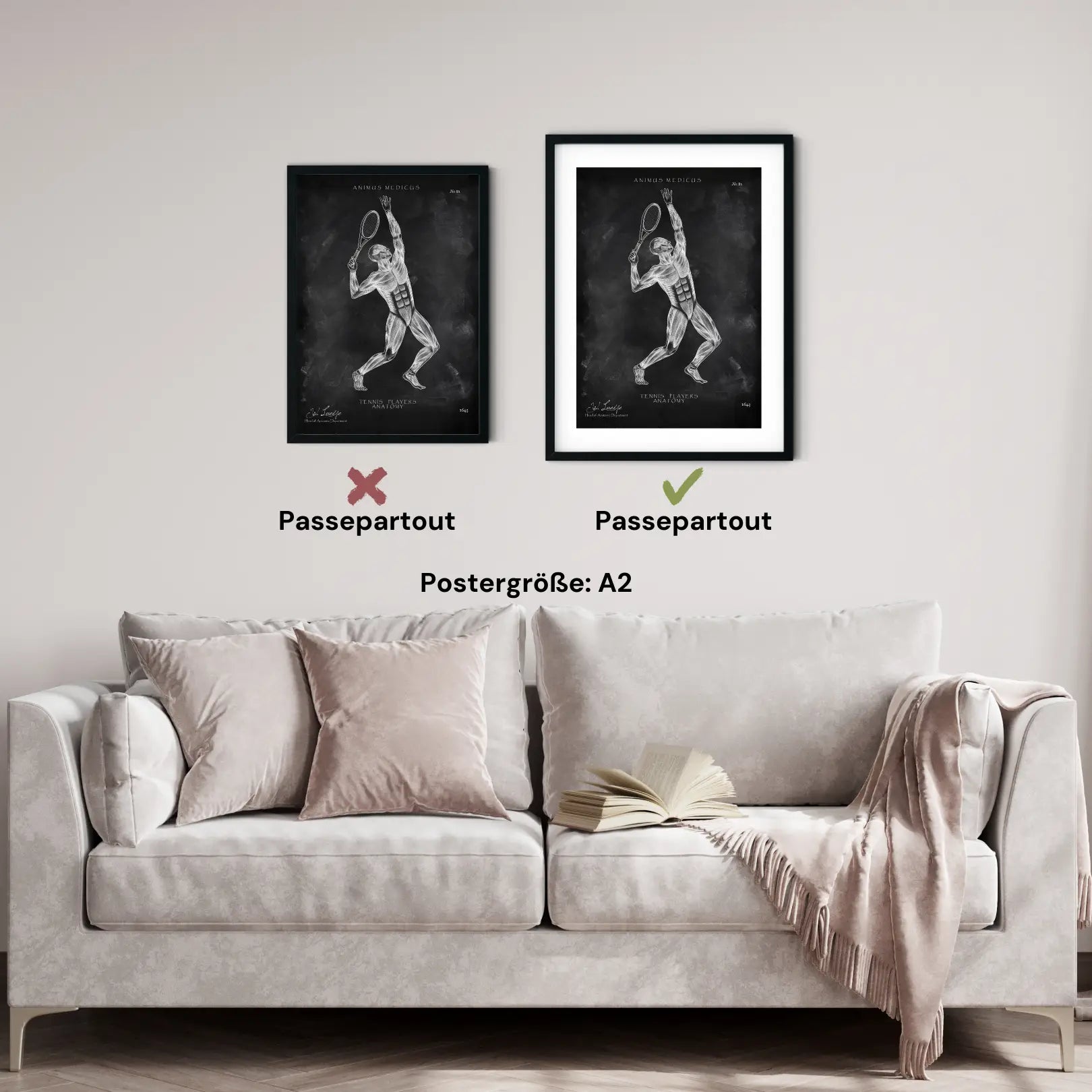 Tennis Anatomie Poster - Chalkboard