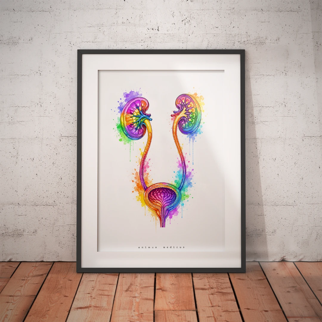 Nieren mit Blase Anatomie - Rainbow