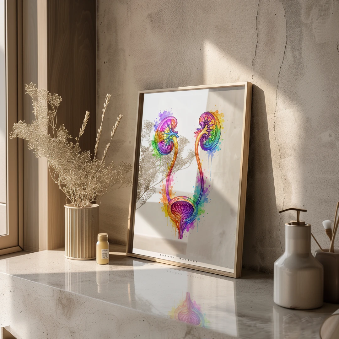 Nieren mit Blase Anatomie - Rainbow