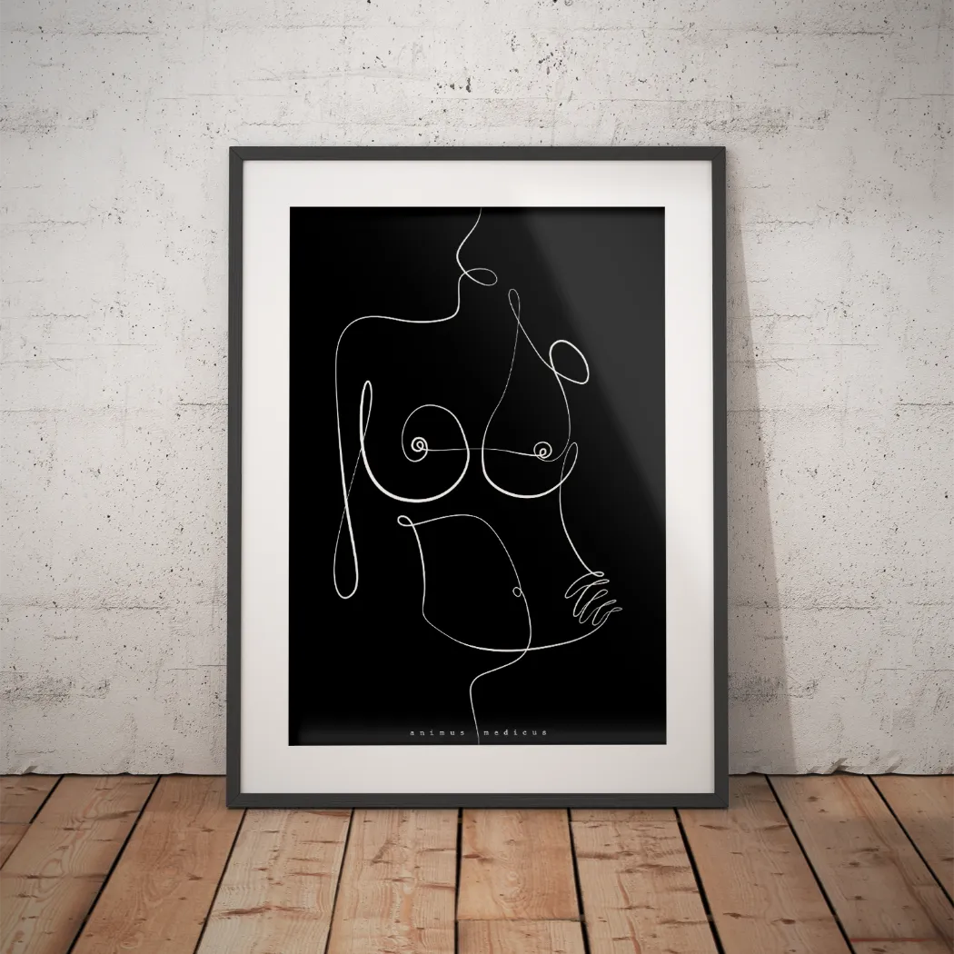 Brust Anatomie Minimalist Dark - Animus Medicus GmbH
