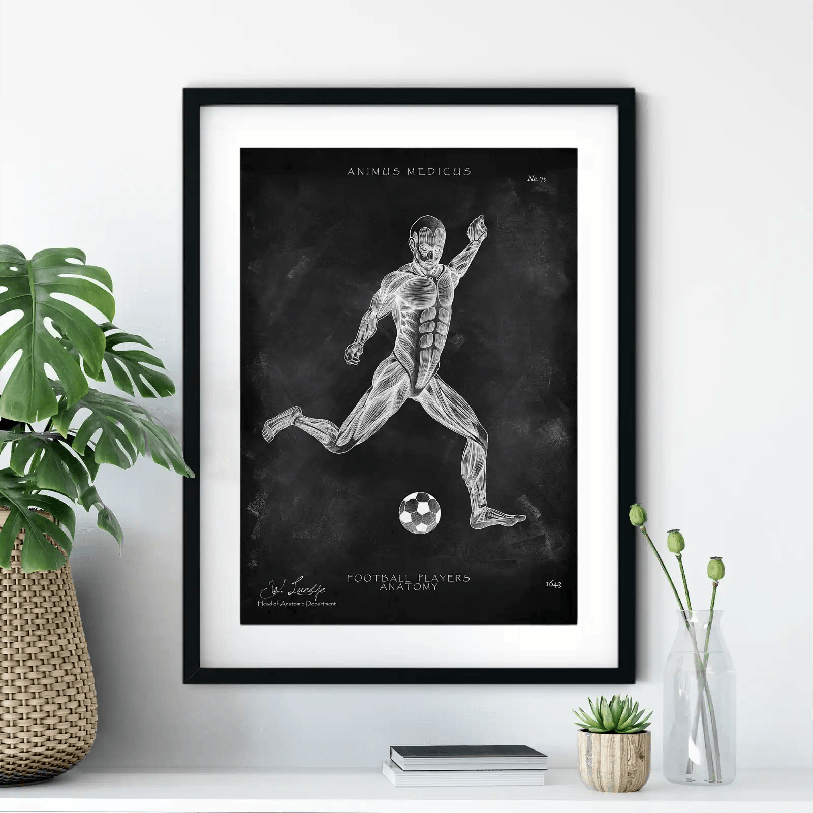 Fußball Anatomie Poster - Chalkboard - Animus Medicus GmbH