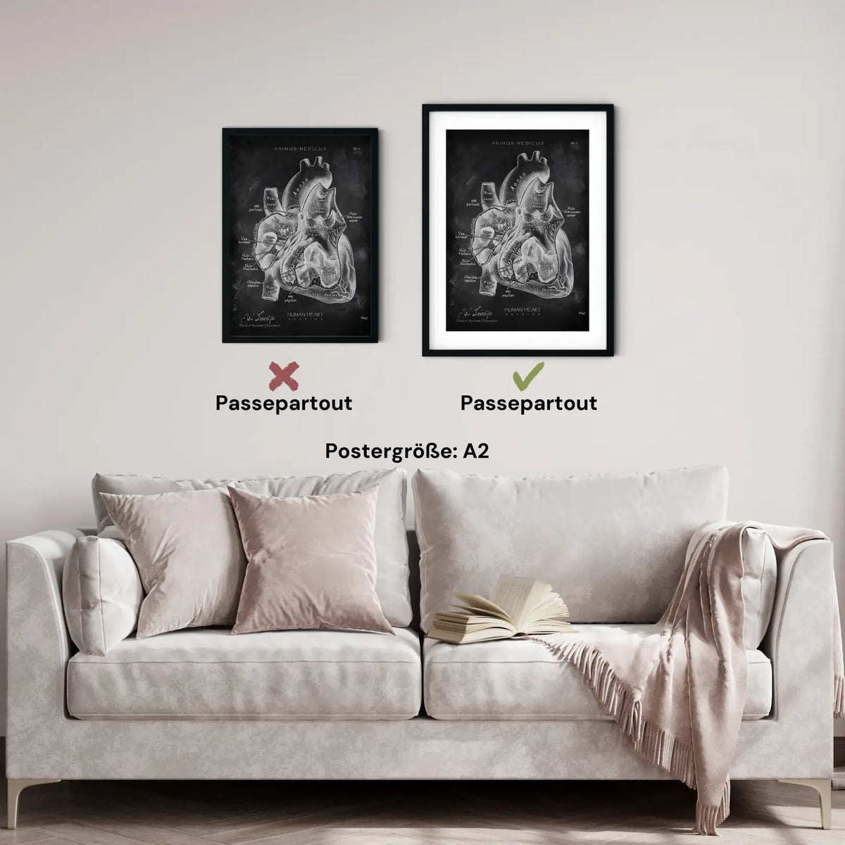 Herz im Schnitt - Chalkboard - Animus Medicus GmbH