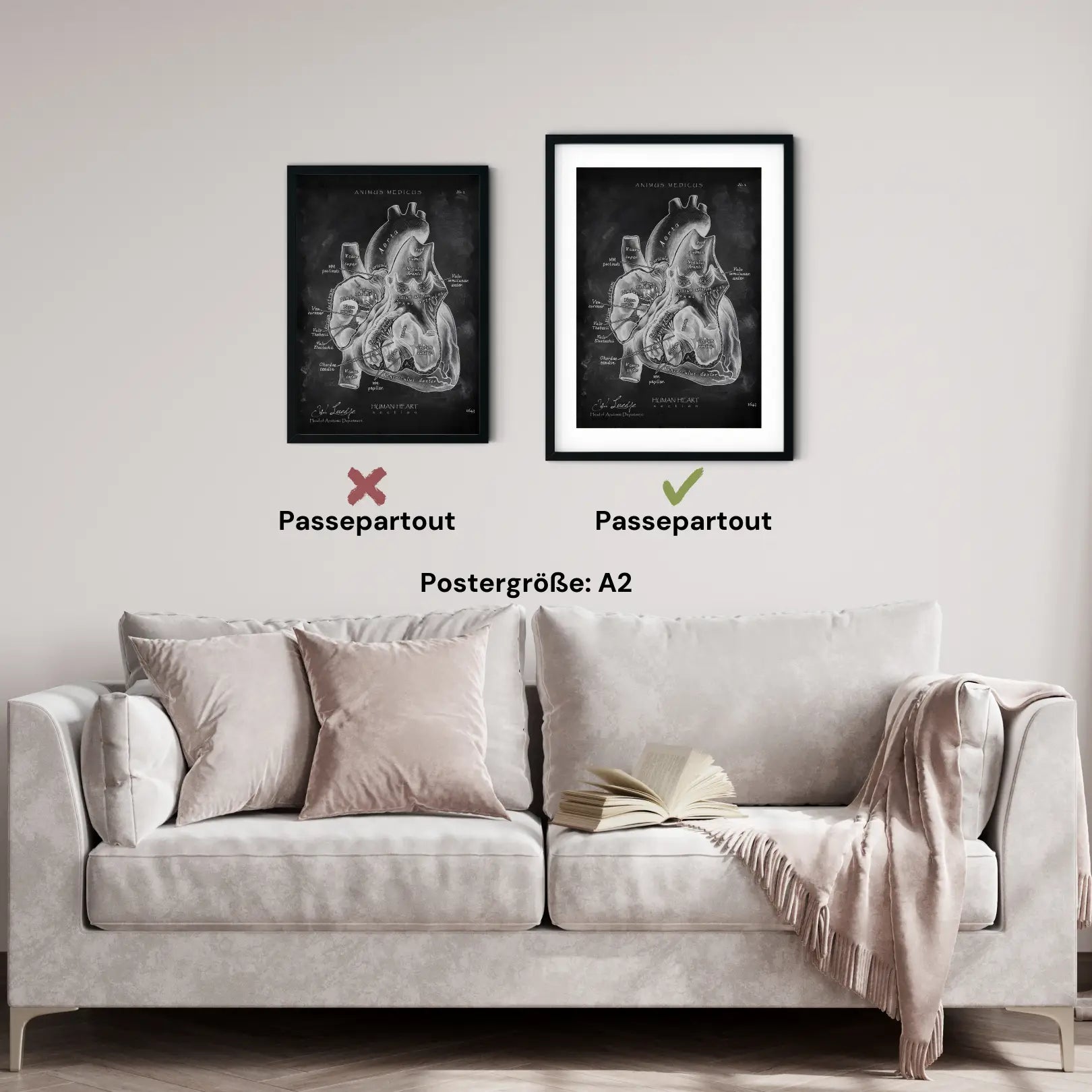 Herz im Schnitt - Chalkboard - Animus Medicus GmbH