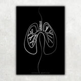 Lungen Anatomie Minimalist Dark - Animus Medicus GmbH