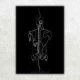 Rücken Anatomie Minimalist Dark - Animus Medicus GmbH