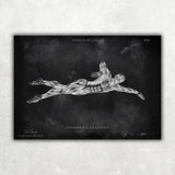 Schwimmen Anatomie Poster - Chalkboard - Animus Medicus GmbH