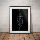 Vulva Anatomie Minimalist Dark